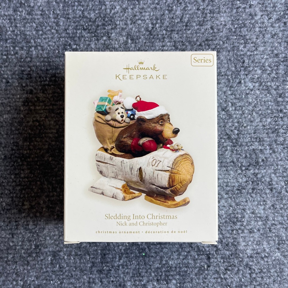 Hallmark Keepsake 2007 Sledding Into Christmas Nick & Christopher QX7107